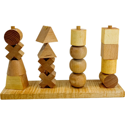 Anneaux à empiler "Empileur 5 rangs" de seconde main en bois pour enfant à partir de 12 mois - Vue 3