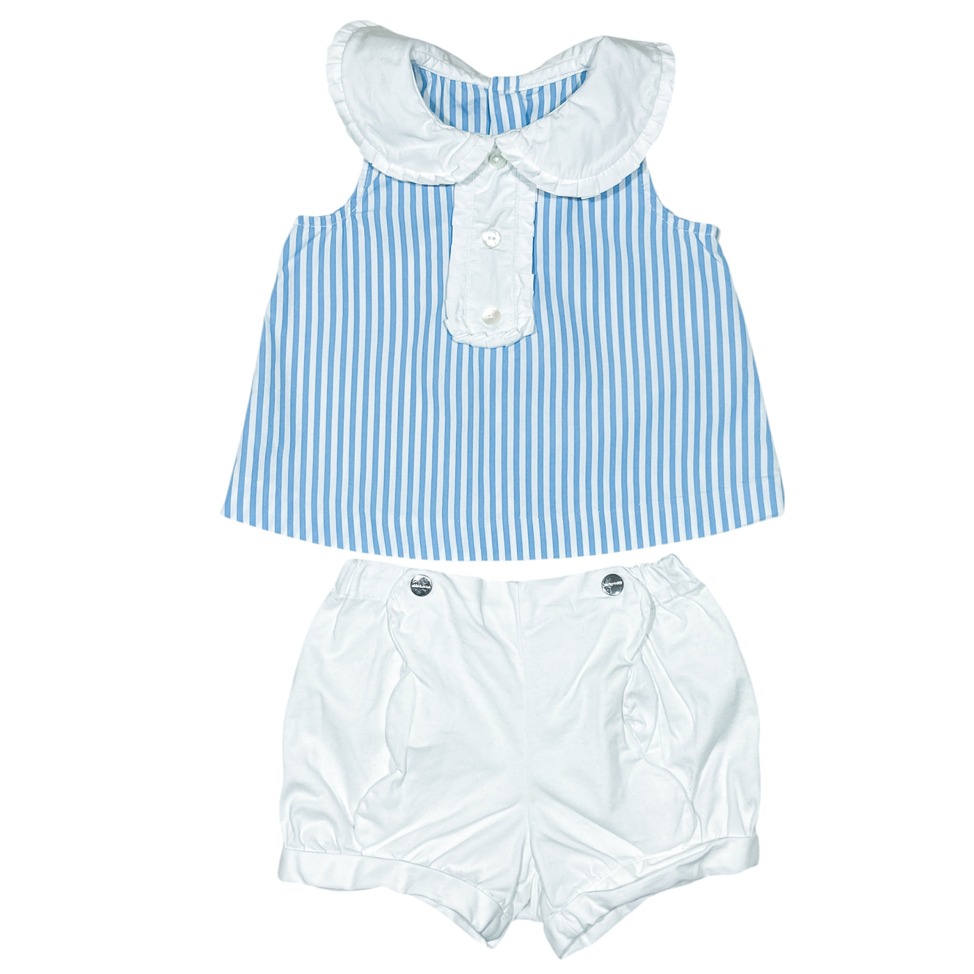 Ensemble Blouse sans manches + Short 12 mois en coton
