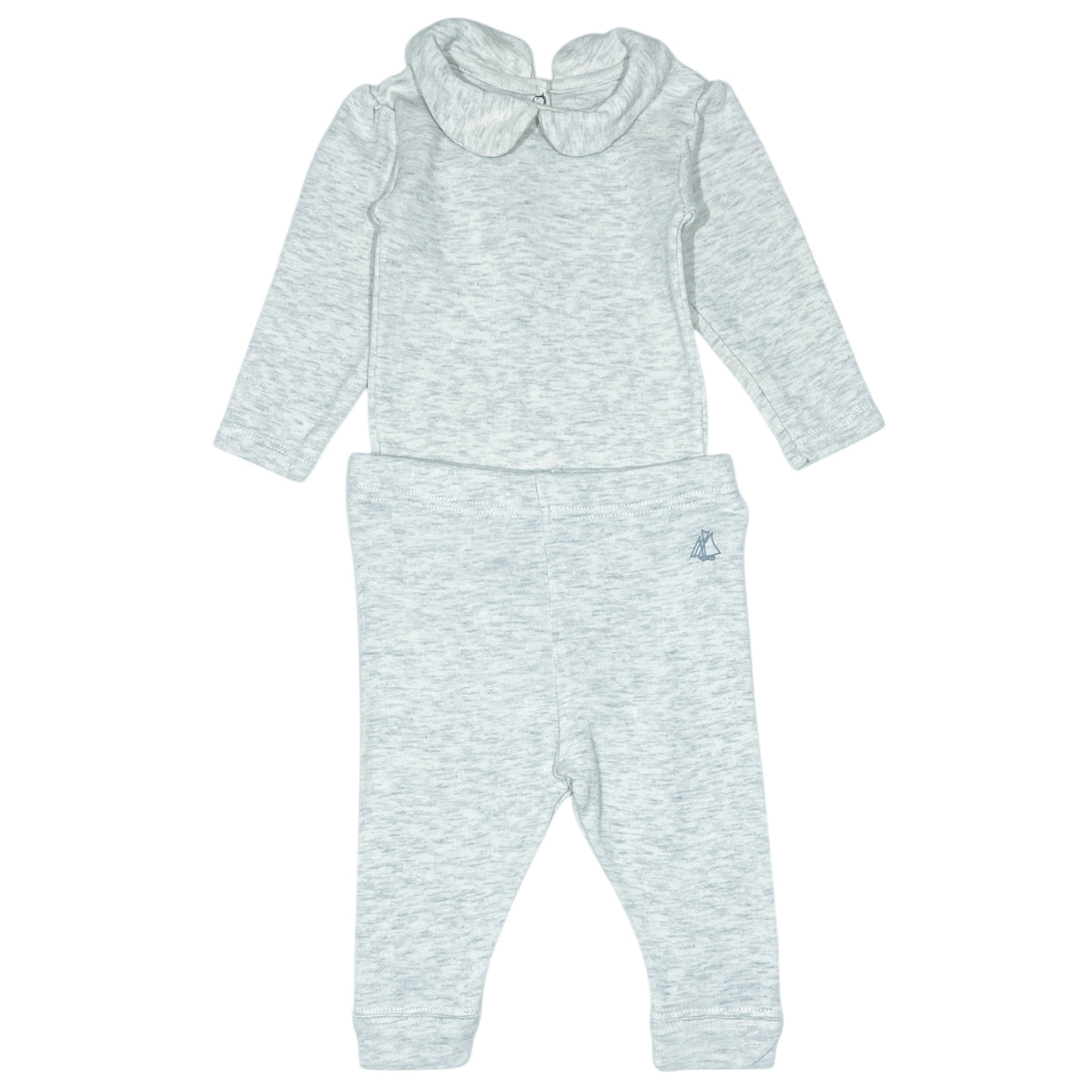 Ensemble body à col + legging de seconde main en coton pour bébé fille de 3 mois - Vue 1