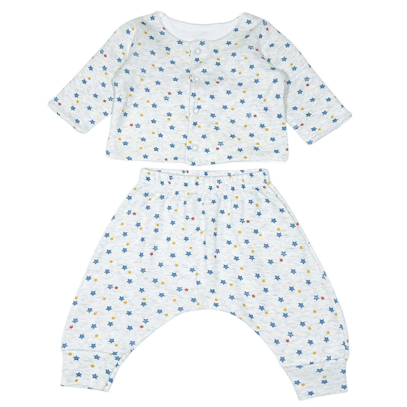 Ensemble cardigan + sarouel de seconde main en coton bio pour bébé de 1 mois - Vue 1