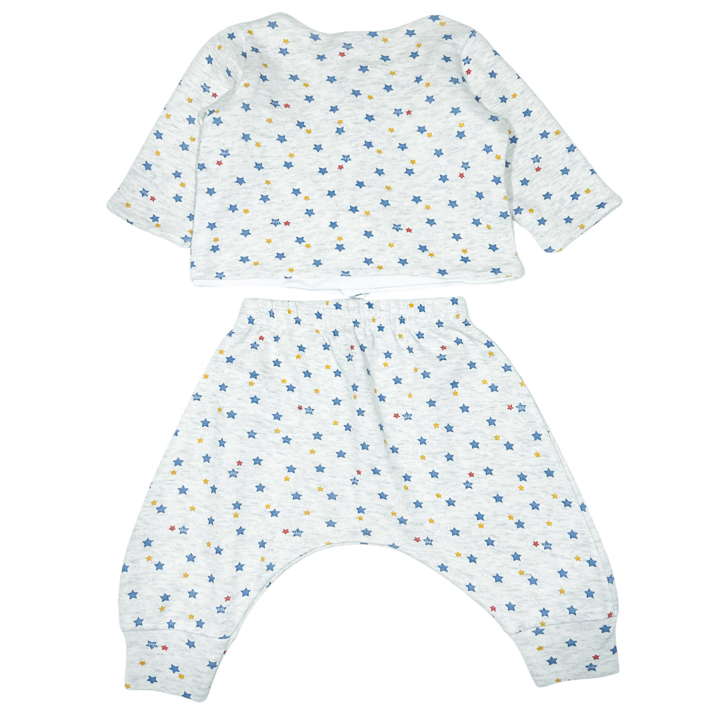 Ensemble cardigan + sarouel de seconde main en coton bio pour bébé de 1 mois - Vue 2