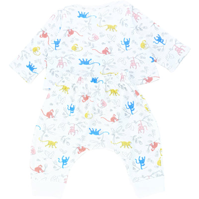 Ensemble cardigan + sarouel de seconde main en coton bio pour bébé de 3 mois - Vue 2