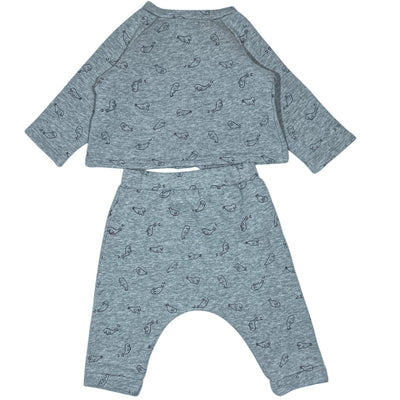 Ensemble cardigan + sarouel de seconde main en coton pour bébé de 3 mois - Vue 2