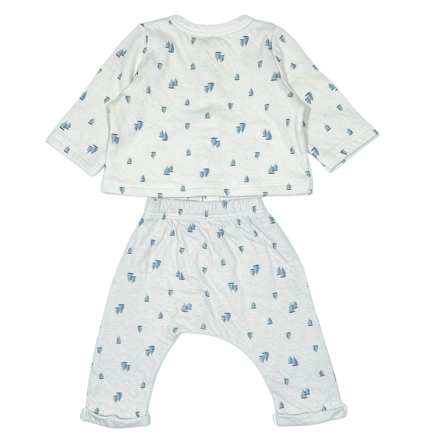 Ensemble cardigan + sarouel de seconde main en coton pour bébé de 3 mois - Vue 2