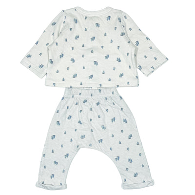 Ensemble cardigan + sarouel de seconde main en coton pour bébé de 3 mois - Vue 2