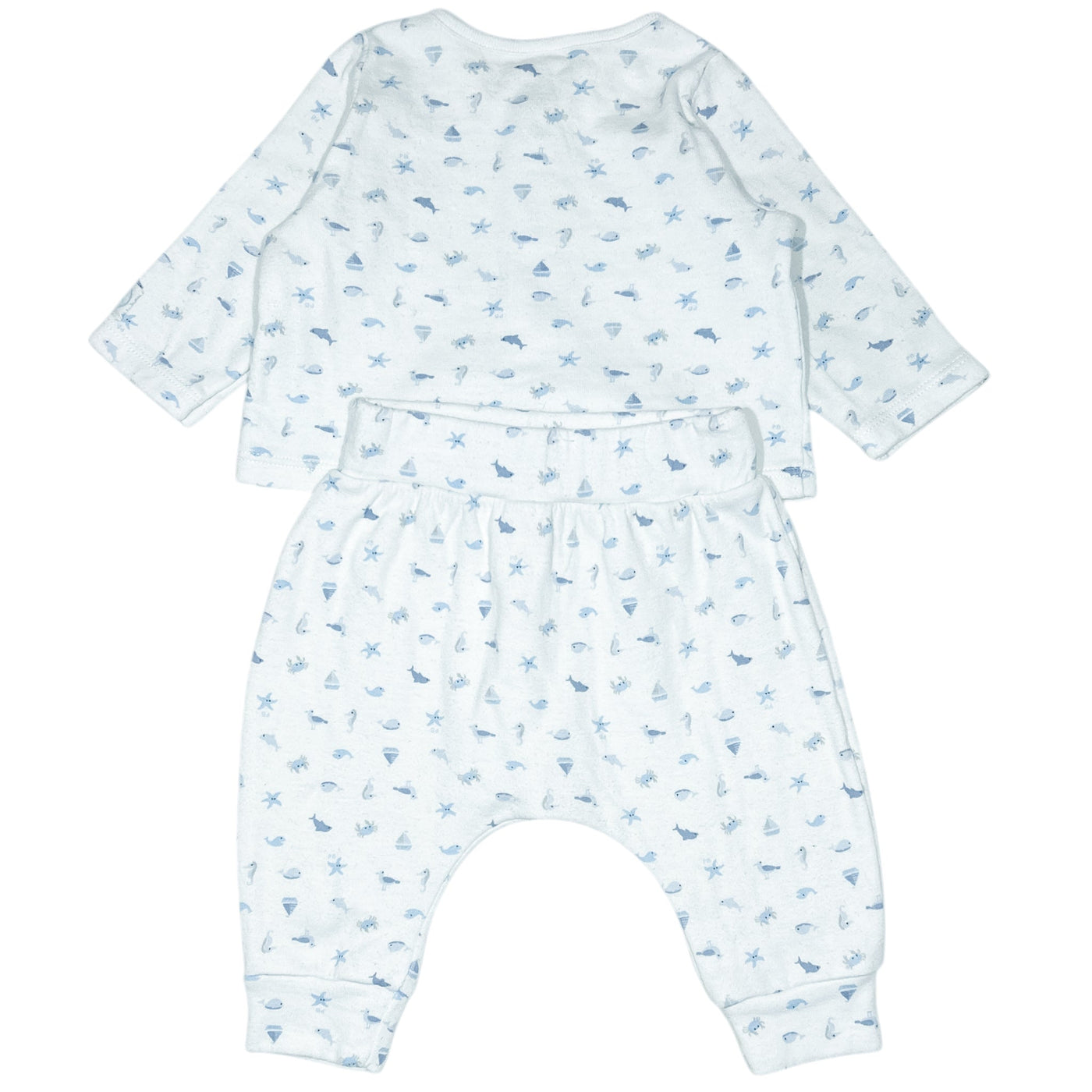 Ensemble cardigan + sarouel de seconde main en coton bio pour bébé de 3 mois - Vue 2