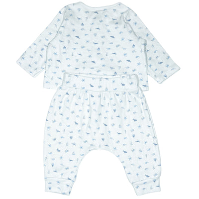 Ensemble cardigan + sarouel de seconde main en coton bio pour bébé de 3 mois - Vue 2