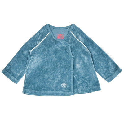 Ensemble cardigan + sarouel de seconde main en velours pour bébé de 3 mois - Vue 2