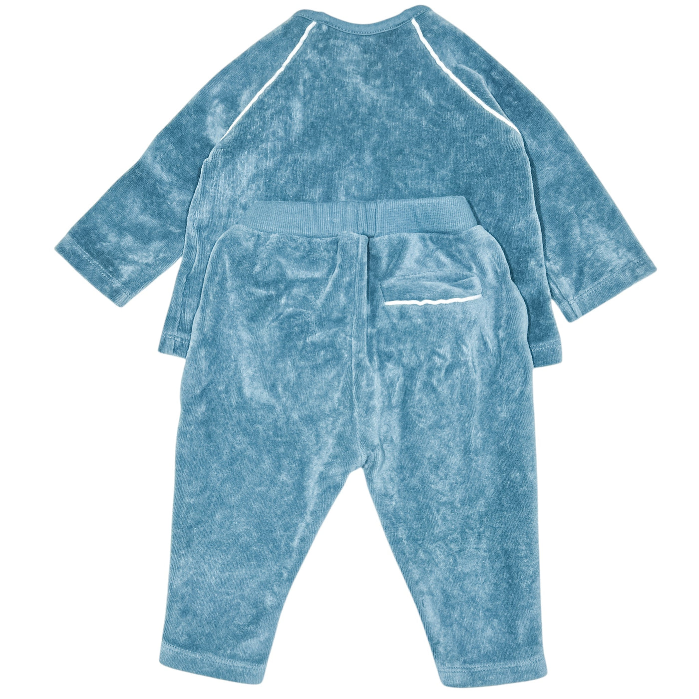 Ensemble cardigan + sarouel de seconde main en velours pour bébé de 3 mois - Vue 3