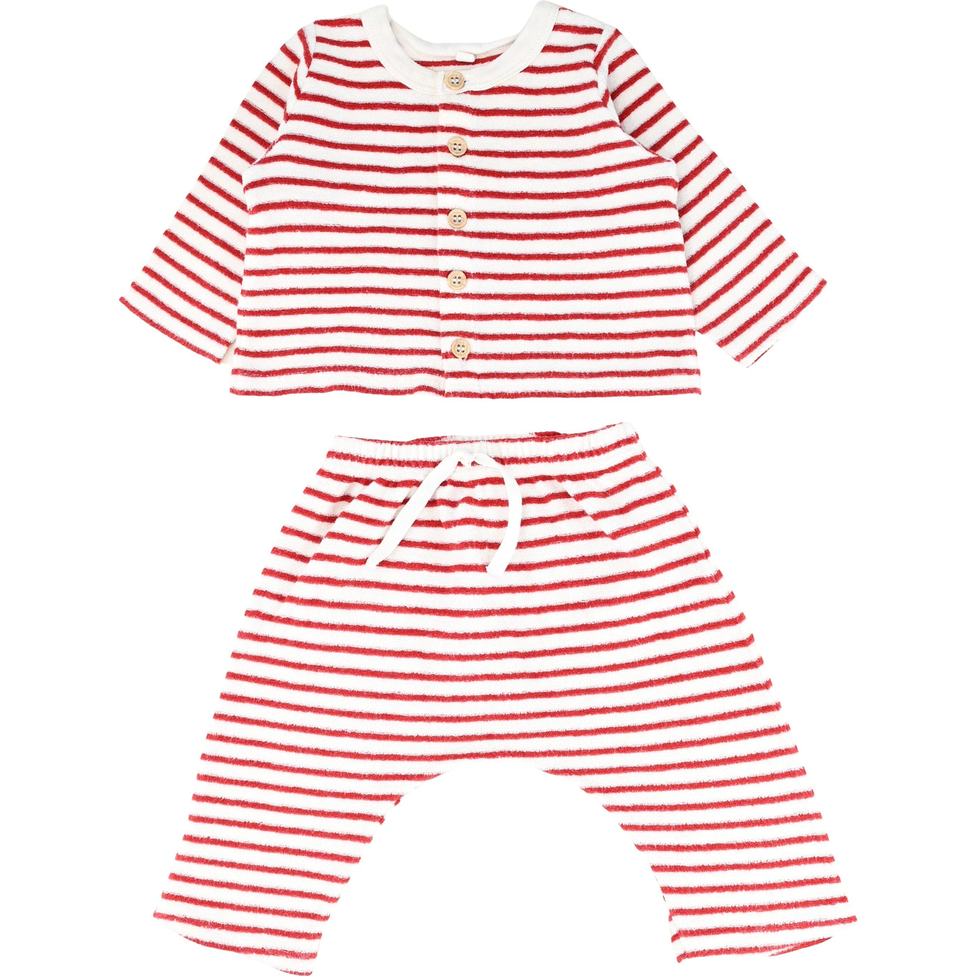 Ensemble cardigan + sarouel de seconde main en matière éponge pour bébé de 6 mois - Vue 1