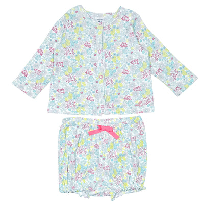 Ensemble cardigan + short de seconde main pour bébé fille de 6 mois - Vue 1