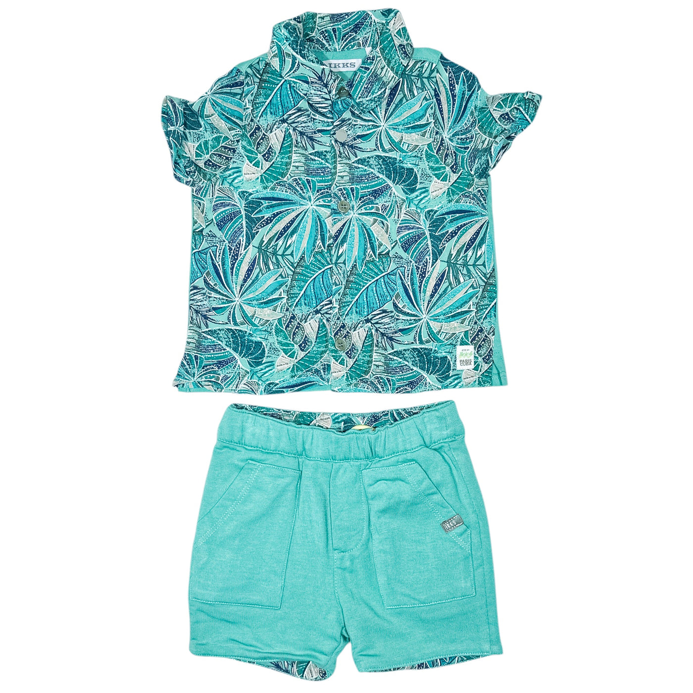 Ensemble chemise à manches courtes + short de seconde main en coton pour bébé garçon de 6 mois - Vue 1