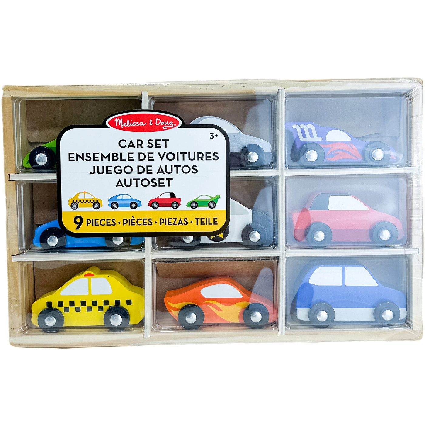 Set de véhicules "Ensemble de 9 voitures" de seconde main en bois pour enfant à partir de 3 ans - Vue 1