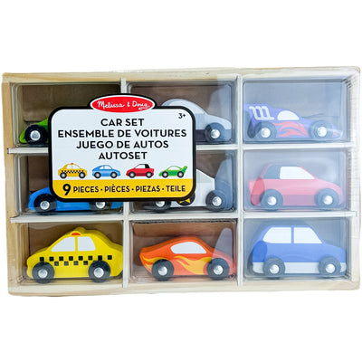 Set de véhicules "Ensemble de 9 voitures" de seconde main en bois pour enfant à partir de 3 ans - Vue 1