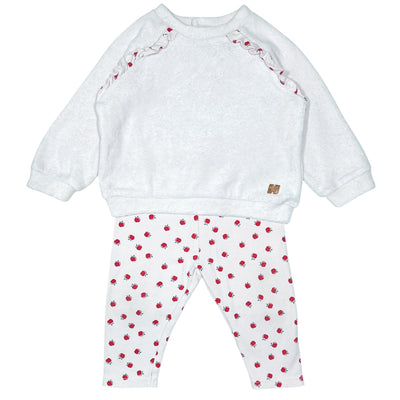 Ensemble pull + legging de seconde main en velours pour bébé fille de 12 mois - Vue 1
