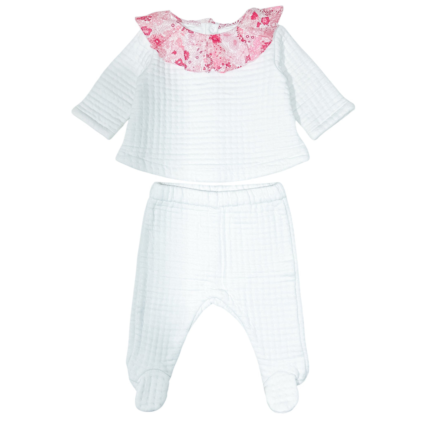 Ensemble pull + pantalon de seconde main en coton pour bébé fille de 3 mois - Vue 1