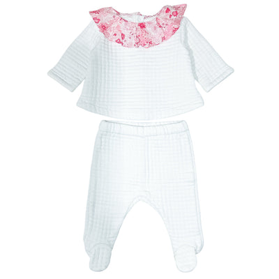 Ensemble pull + pantalon de seconde main en coton pour bébé fille de 3 mois - Vue 1