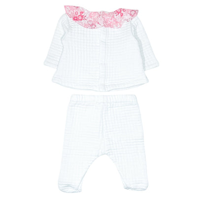 Ensemble pull + pantalon de seconde main en coton pour bébé fille de 3 mois - Vue 2