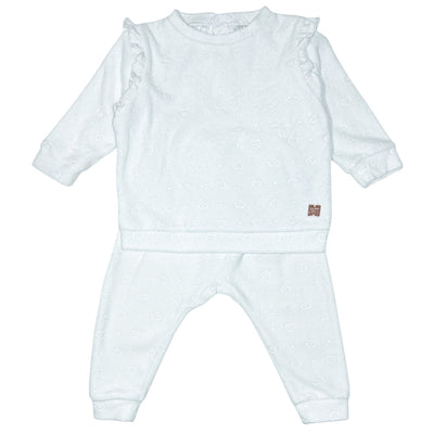 Ensemble pull + pantalon de seconde main en velours pour bébé fille de 9 mois - Vue 1