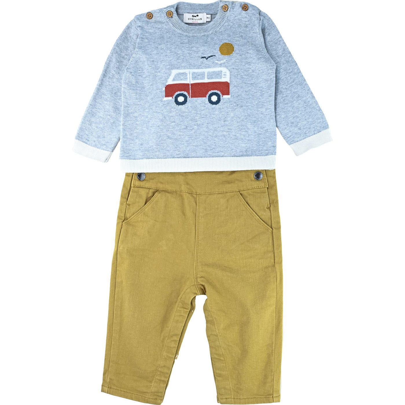 Ensemble pull + salopette de seconde main pour bébé garçon de 18 mois - Vue 2