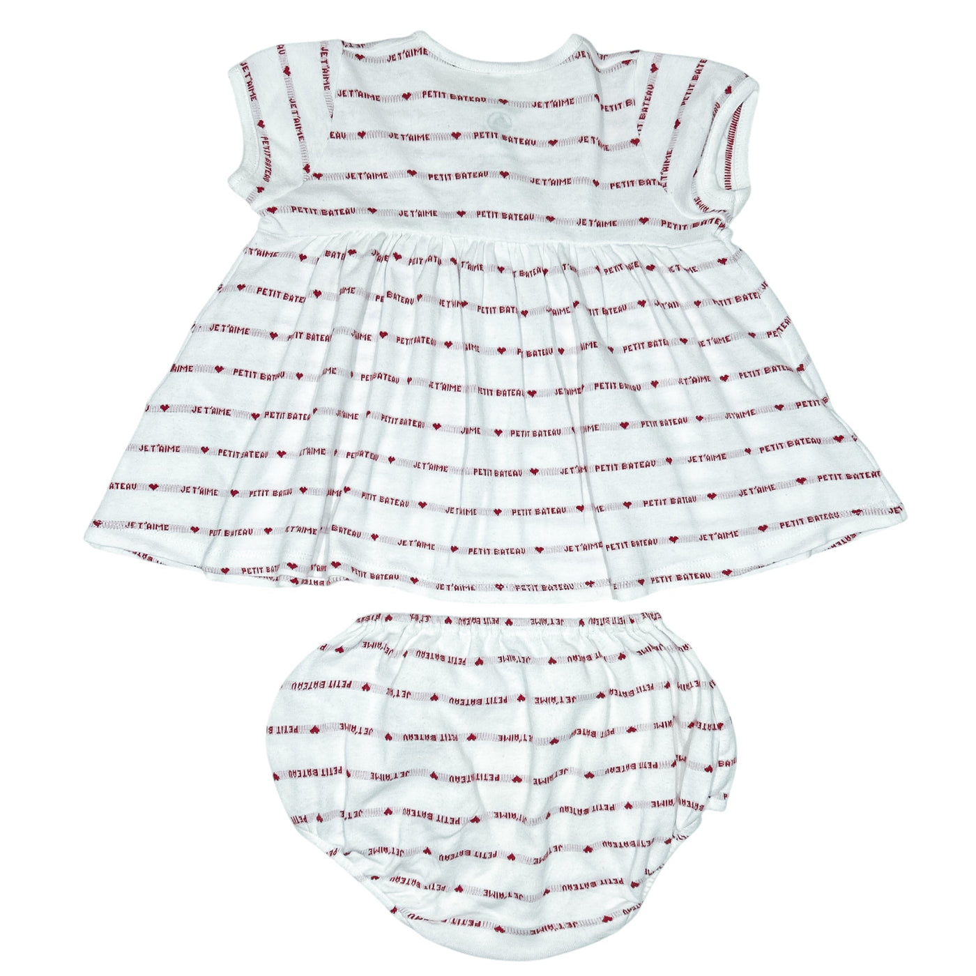 Ensemble robe à manches courtes + bloomer de seconde main en coton bio pour bébé fille de 6 mois - Vue 2