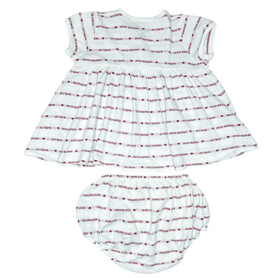 Ensemble robe à manches courtes + bloomer de seconde main en coton bio pour bébé fille de 6 mois - Vue 2