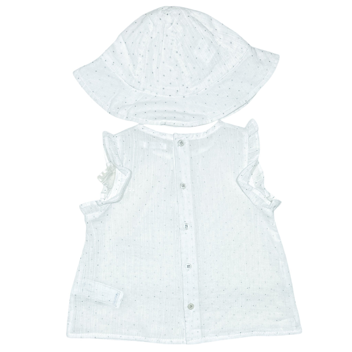 Ensemble t-shirt à manches courtes + bob de seconde main en coton pour bébé fille de 6 mois - Vue 1