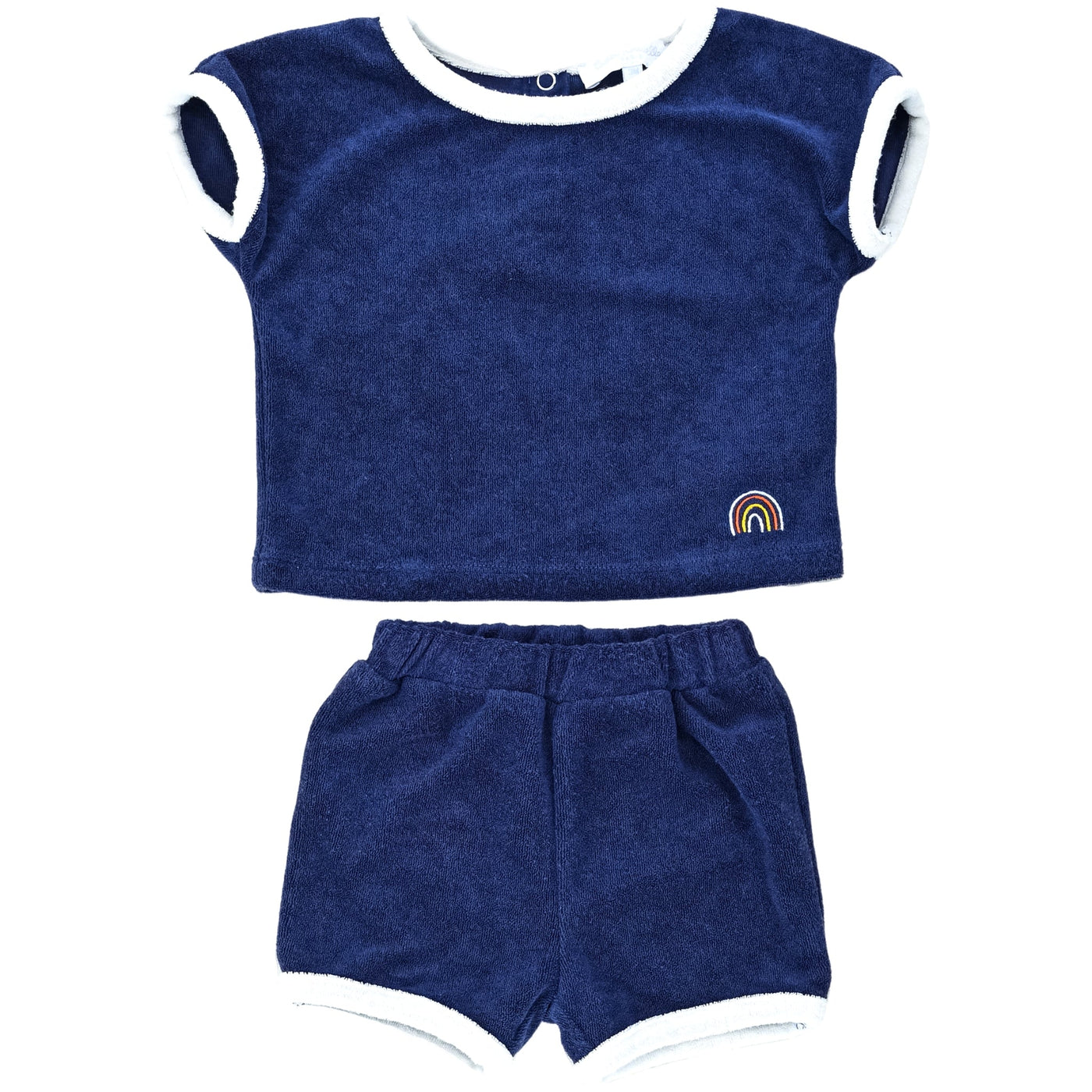 Ensemble t-shirt à manches courtes + pantalon de seconde main en matière éponge pour bébé de 3 mois - Vue 1