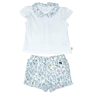 Ensemble t-shirt à manches courtes + short de seconde main en coton pour bébé fille de 6 mois - Vue 1