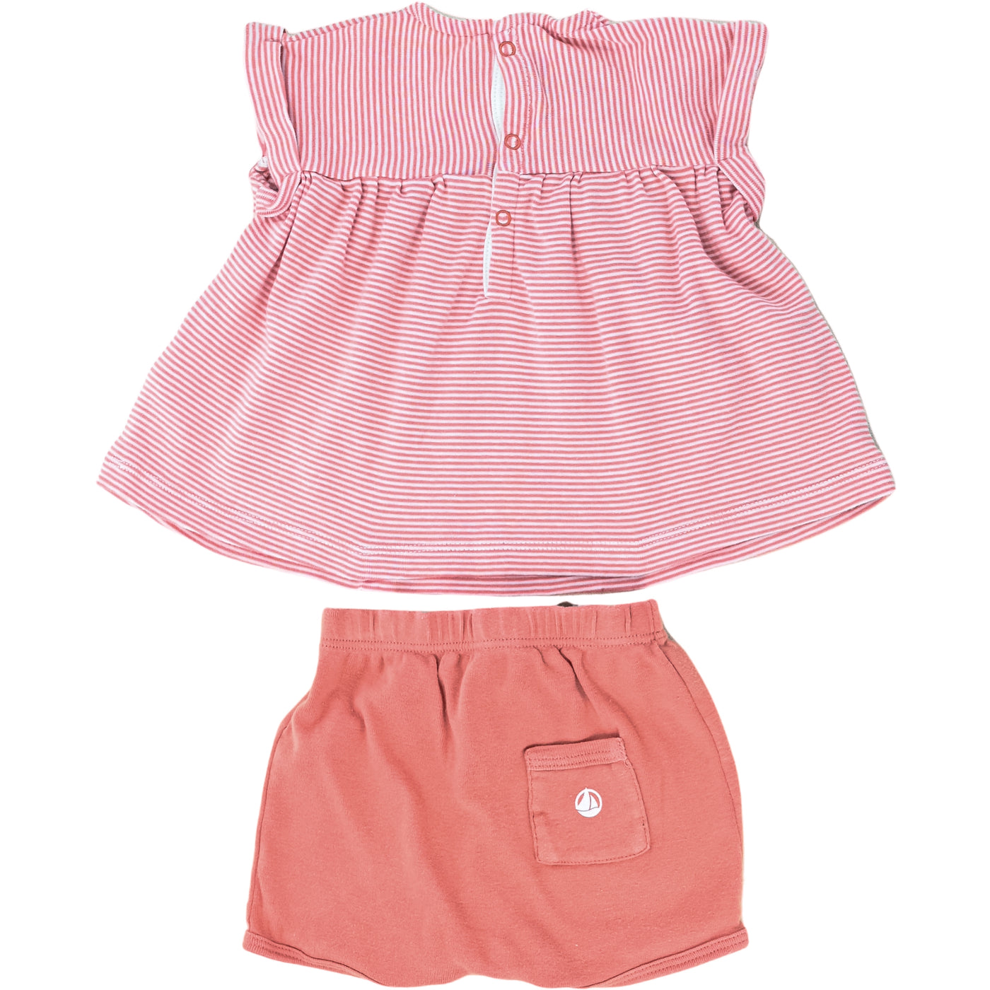 Ensemble T-shirt à manches courtes + Short 6 mois en coton bio
