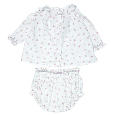 Ensemble t-shirt à manches longues + bloomer de seconde main en coton pour bébé fille de 3 mois - Vue 2