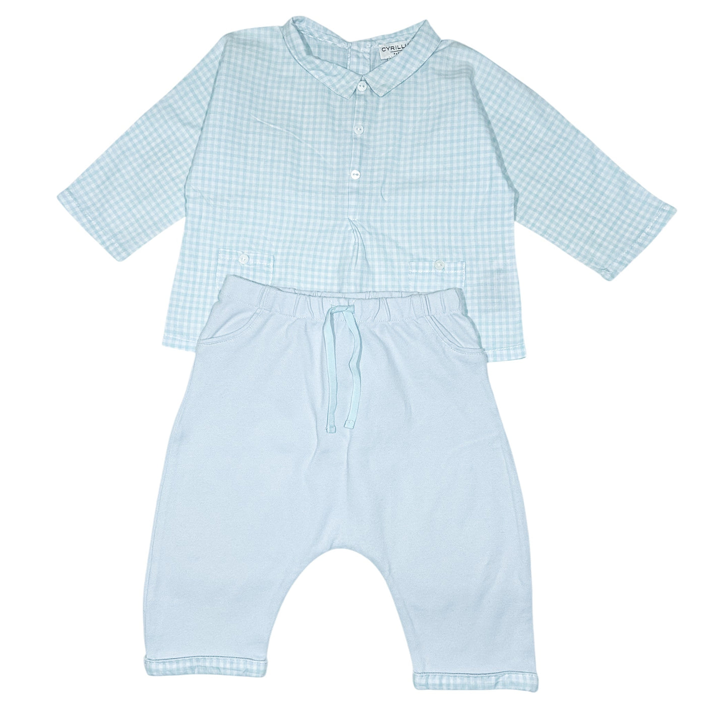 Ensemble t-shirt à manches longues + sarouel de seconde main en coton pour bébé garçon de 9 mois - Vue 1