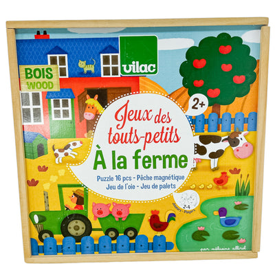 Jouet d'éveil "Jeux des tout petits - à la ferme" de seconde main en bois pour enfant à partir de 24 mois - Vue 1