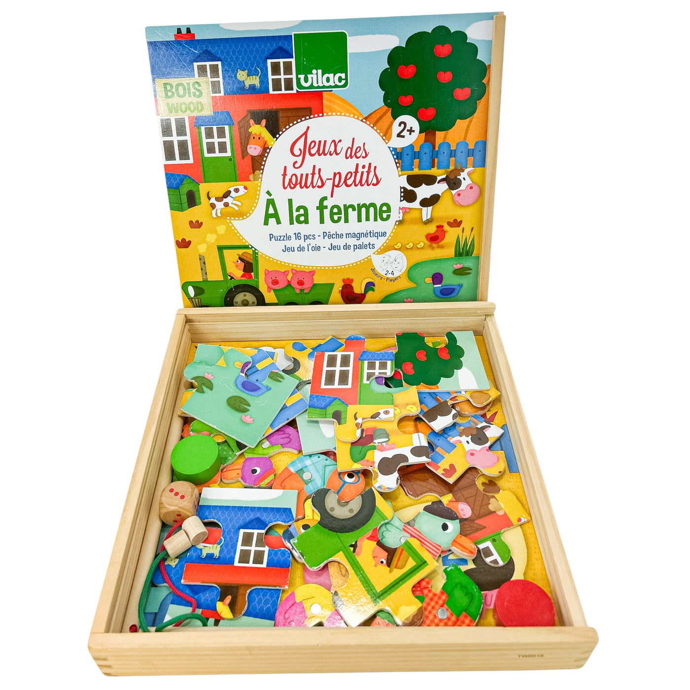 Jouet d'éveil "Jeux des tout petits - à la ferme" de seconde main en bois pour enfant à partir de 24 mois - Vue 2