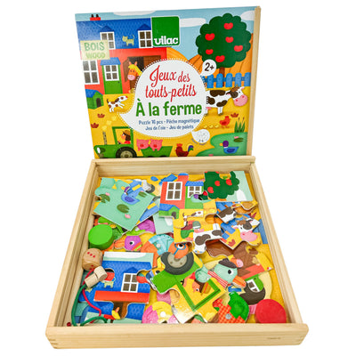 Jouet d'éveil "Jeux des tout petits - à la ferme" de seconde main en bois pour enfant à partir de 24 mois - Vue 2