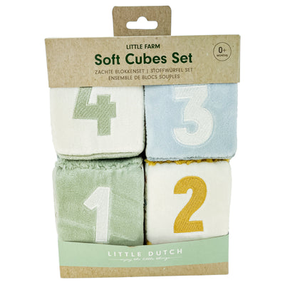 Jouet d'éveil "Lot de 4 Cubes Doux Little Farm" de seconde main en tissu pour enfant à partir de 6 mois - Vue 1