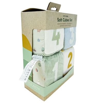 Jouet d'éveil "Lot de 4 Cubes Doux Little Farm" de seconde main en tissu pour enfant à partir de 6 mois - Vue 2