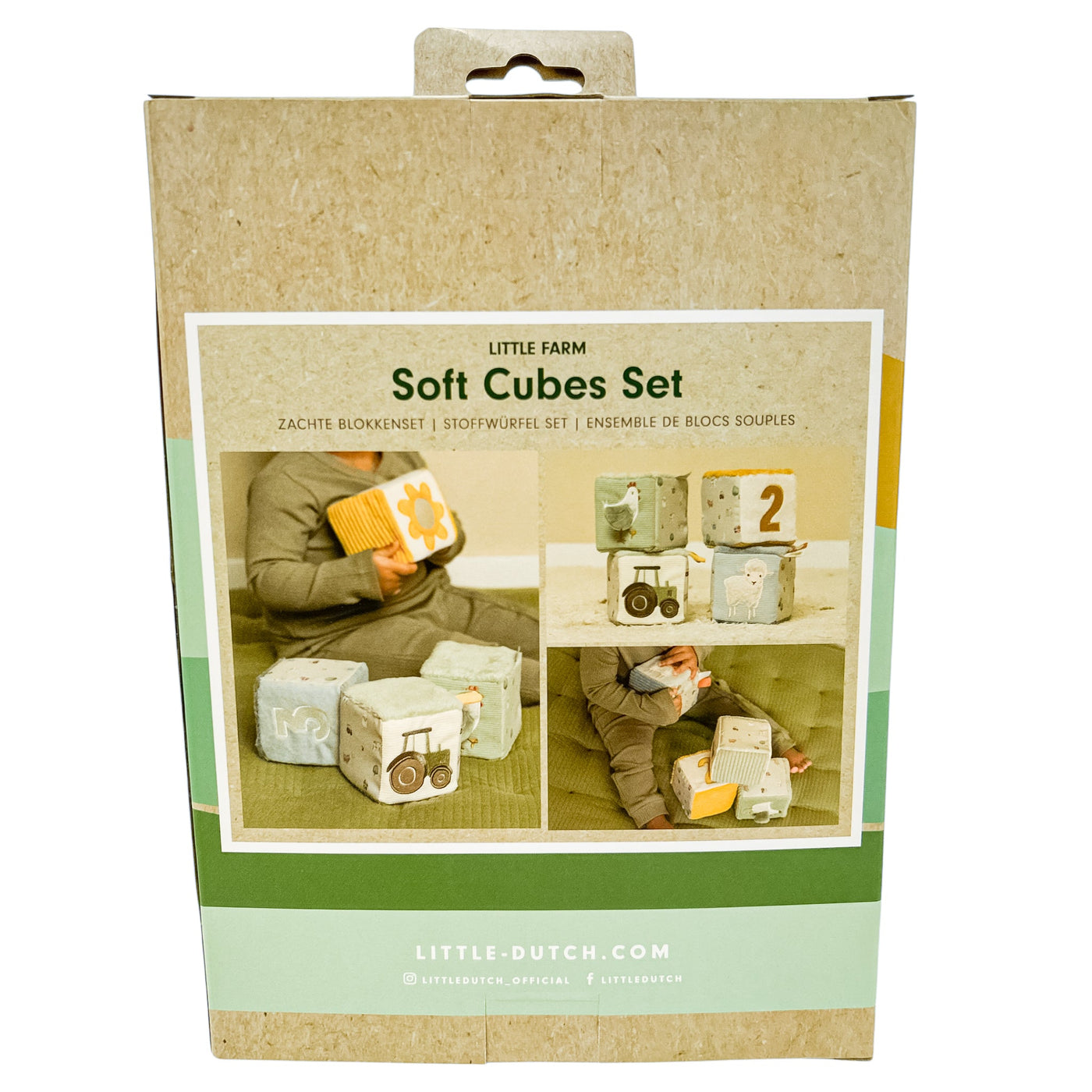 Jouet d'éveil "Lot de 4 Cubes Doux Little Farm" de seconde main en tissu pour enfant à partir de 6 mois - Vue 3