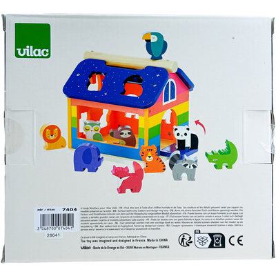 Boîte à formes géométriques "Maison des formes arc-en-ciel" de seconde main en bois pour enfant à partir de 24 mois - Vue 3