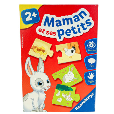Puzzle premier âge "Maman et ses petits" de seconde main en carton pour enfant à partir de 24 mois - Vue 1