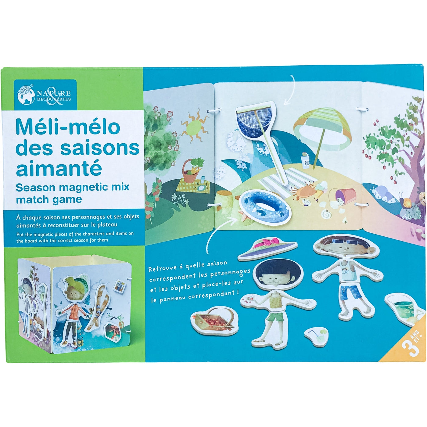 Jeu "Méli mélo des saisons aimanté" de seconde main en bois et carton pour enfant à partir de 3 ans - Vue 1