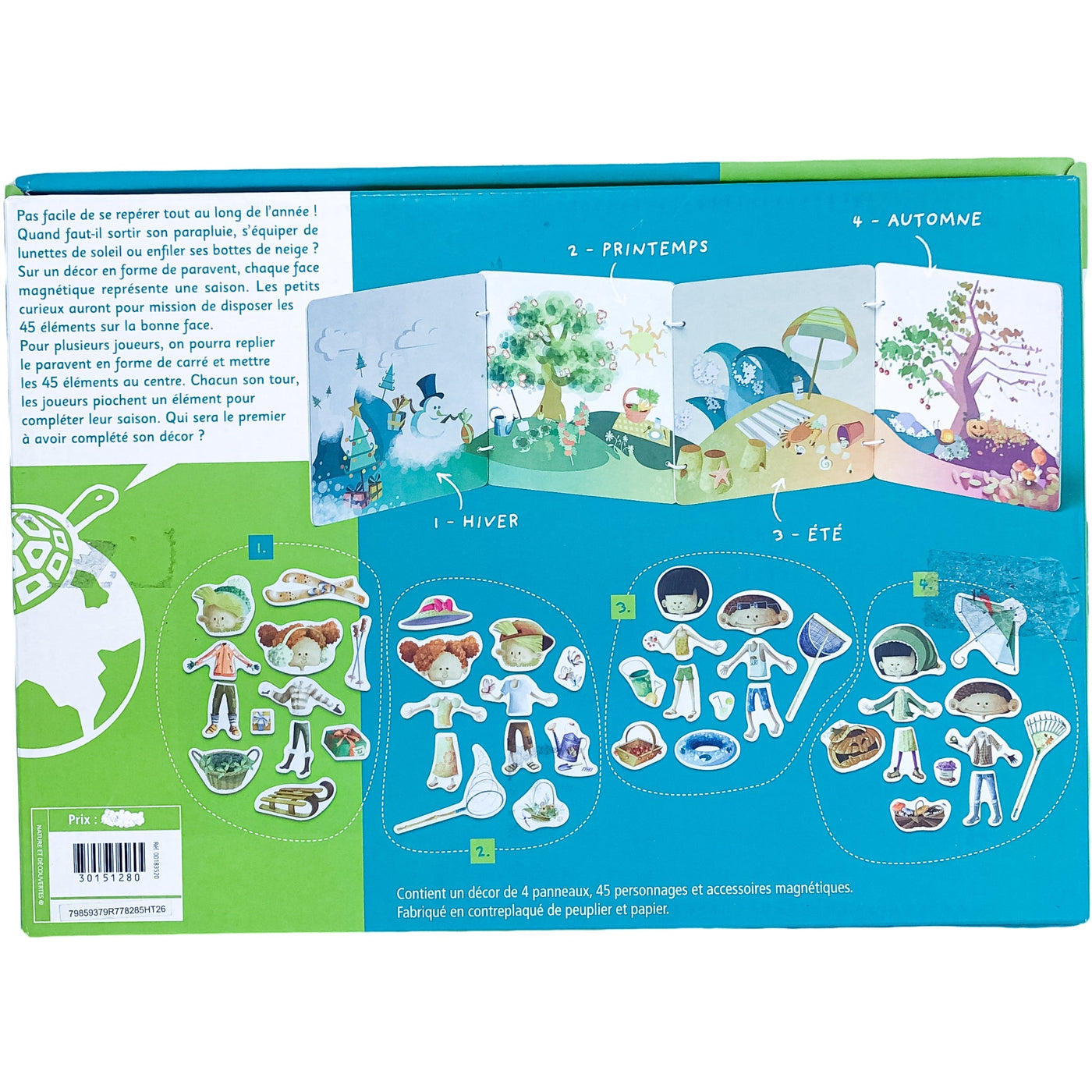 Jeu "Méli mélo des saisons aimanté" de seconde main en bois et carton pour enfant à partir de 3 ans - Vue 4