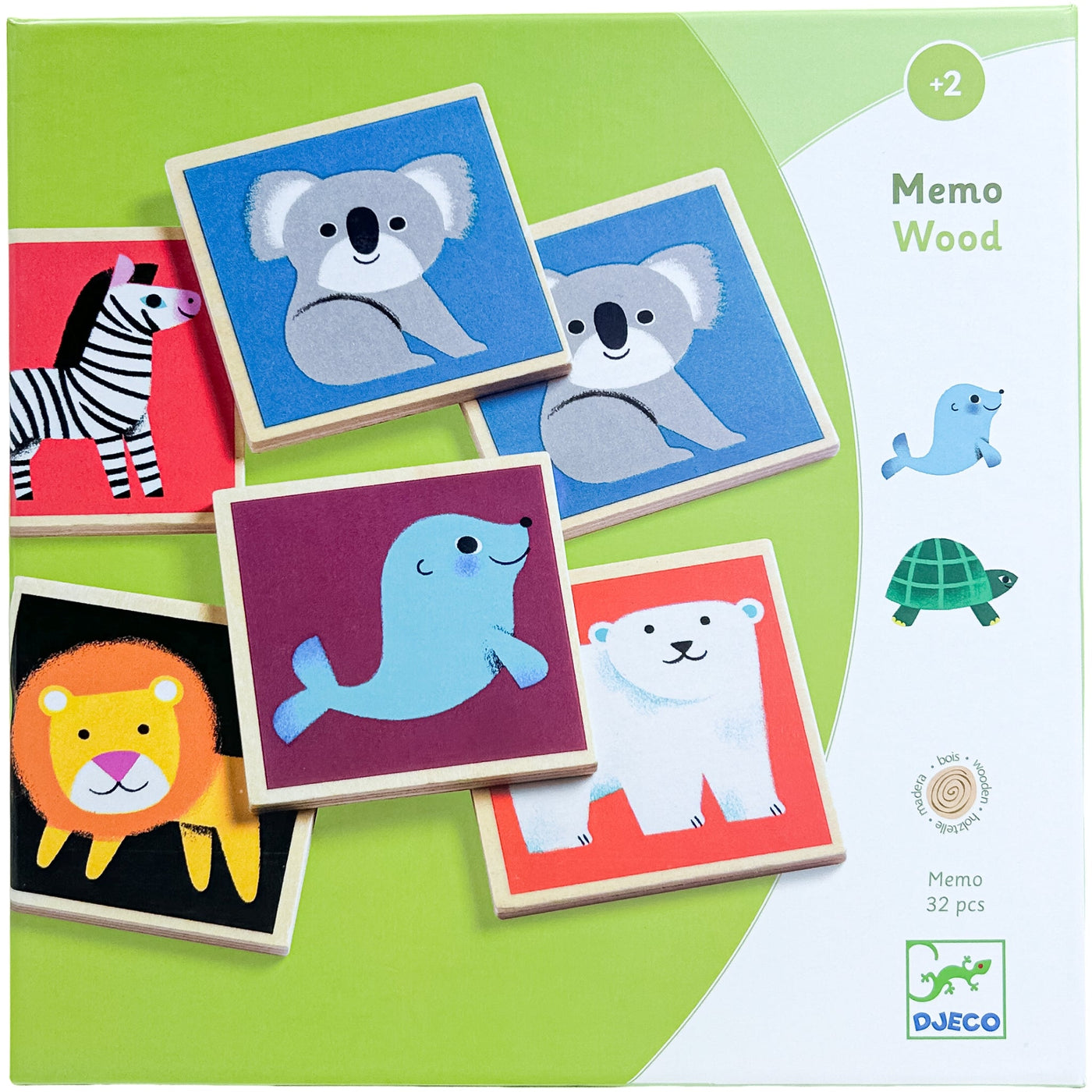 Jeu de mémoire "Mémo Wood" de seconde main en bois pour enfant à partir de 24 mois - Vue 1