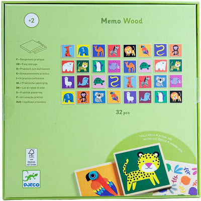 Jeu de mémoire "Mémo Wood" de seconde main en bois pour enfant à partir de 24 mois - Vue 2
