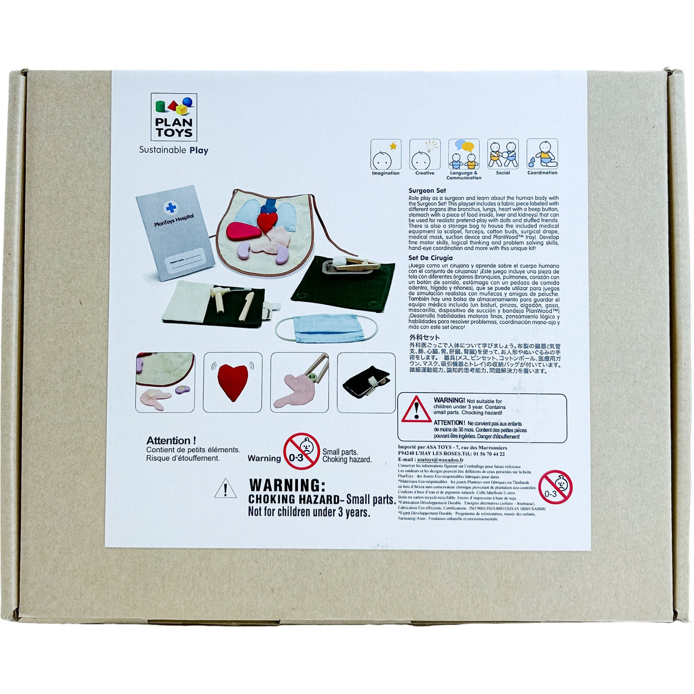 Set d'imitation "Mon kit de chirurgien" de seconde main en bois d’hévéa pour enfant à partir de 3 ans - Vue 2