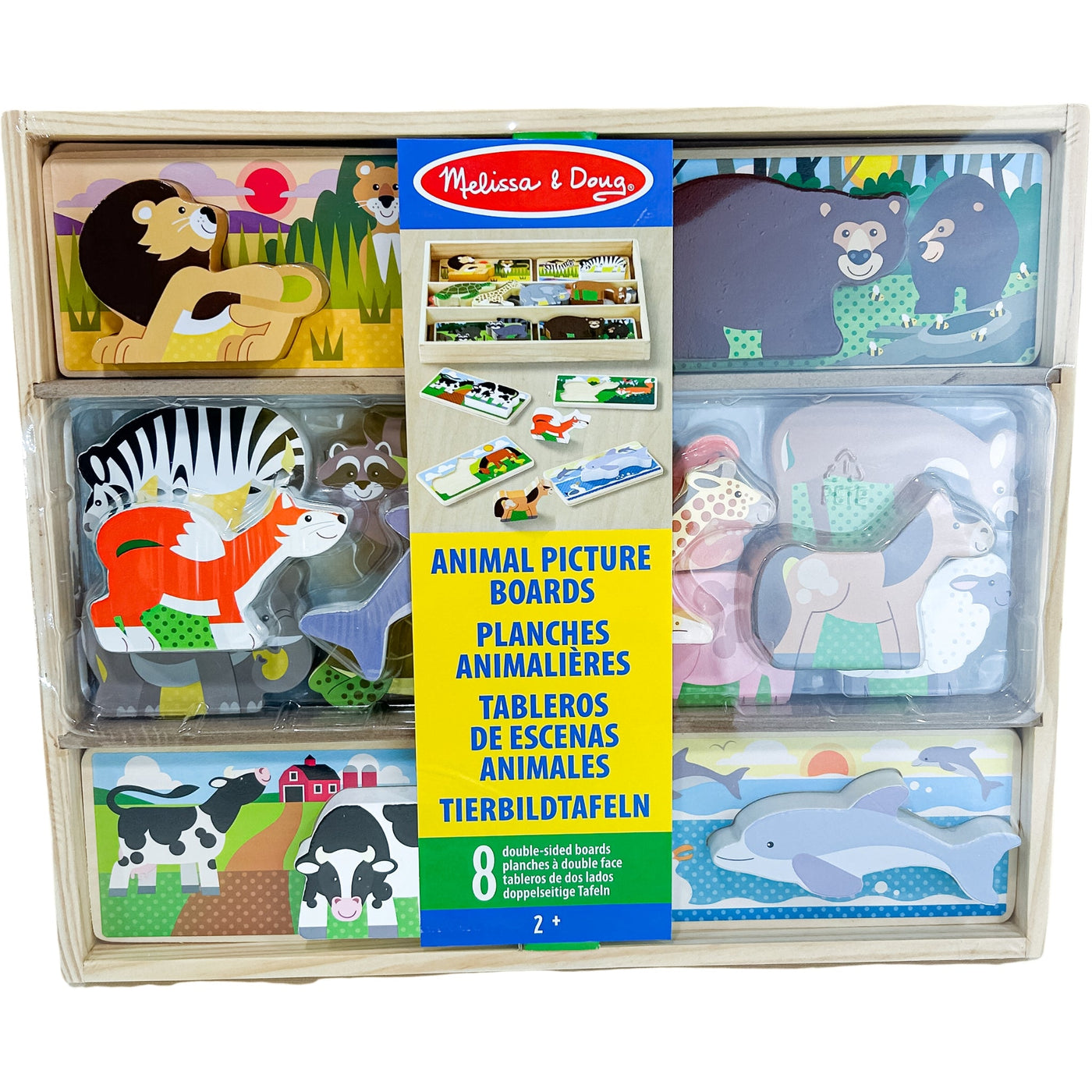 Puzzle premier âge "Planches illustrées d''animaux" de seconde main en bois pour enfant à partir de 24 mois - Vue 1