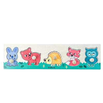 Puzzle premier âge "Puzzle à encastrer Animaux de la forêt" de seconde main en bois pour enfant à partir de 6 mois - Vue 1
