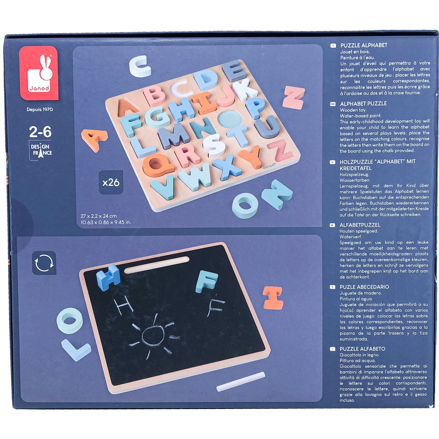 Jeu éducatif "Puzzle Alphabet Collection Sweet Cocoon 26 lettres" de seconde main en bois pour enfant à partir de 2 ans - Vue 4