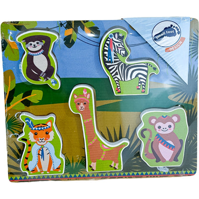Puzzle premier âge "Puzzle d''encastrement tactile jungle" de seconde main en bois pour enfant à partir de 12 mois - Vue 1