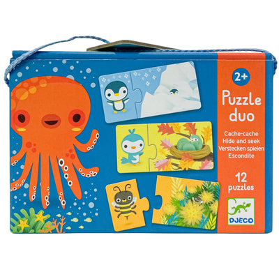 Puzzle premier âge "Puzzle duo - Cache cache" de seconde main en carton pour enfant à partir de 24 mois - Vue 1
